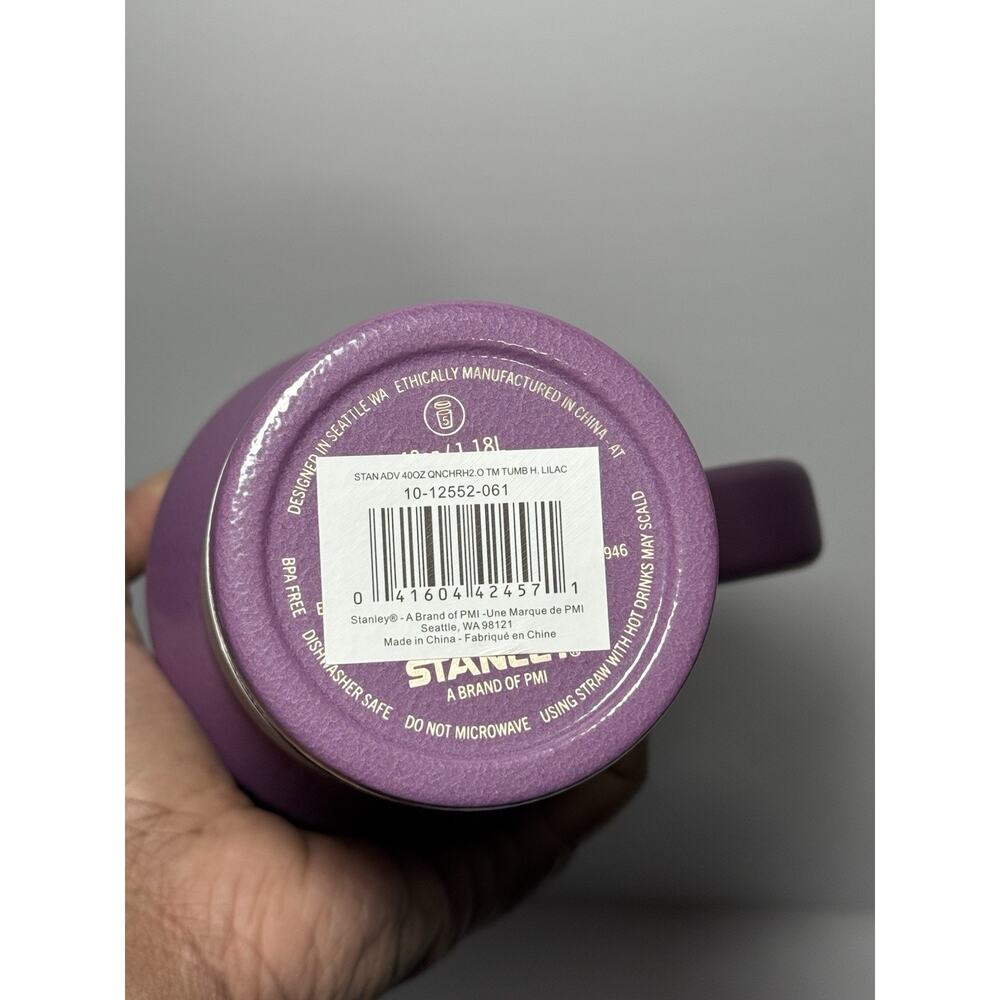 Stanley Classic HAMMERTONE LILAC PURPLE 40oz Flowstate Quencher Tumbler BNWT - Picture 5 of 6